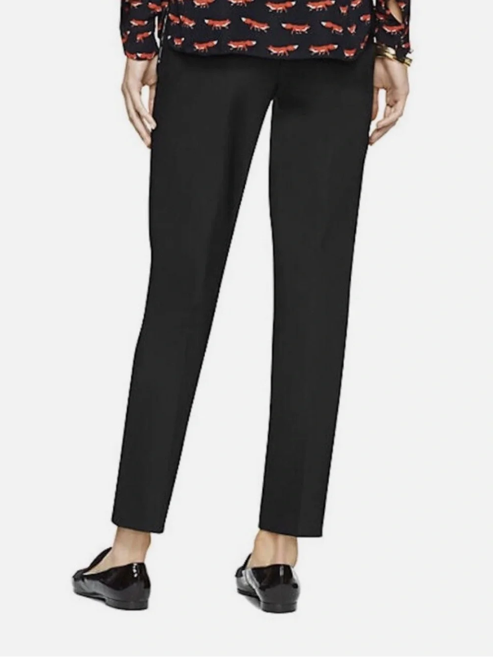 kate spade Black Tailored Cropped Ankle Pants with Side Zip